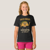 Taco Bout 100 Days of School Student Tacos Teacher Tシャツ (正面フル)