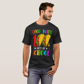 Taco Bout 100 Days Of School Taco Lover Teacher St Tシャツ (正面フル)