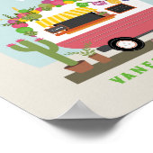 Taco Bout aベビーピンクキャンパーガールベビーシャワー ポスター (角)