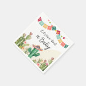 Taco Bout aベビーフィエスタサボサボウォーターカラーシャワー スタンダードカクテルナプキン (角)