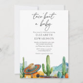 Taco Bout AベビーFiesta写真ベビーシャワー 招待状 (正面)