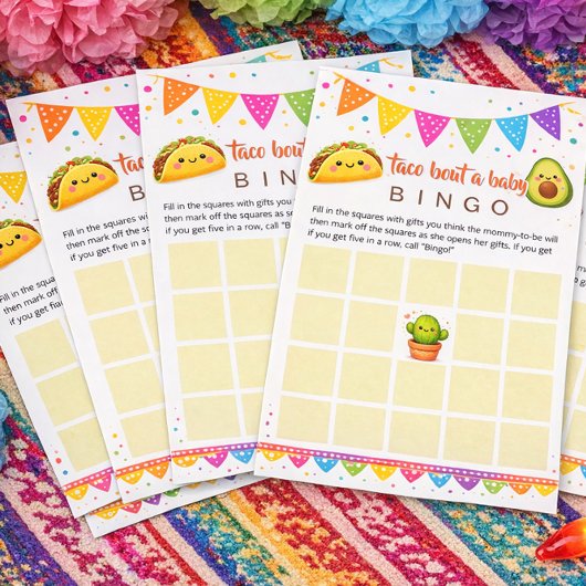 Taco bout a baby - Baby Shower Bingo Game 便箋