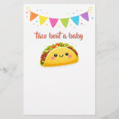 Taco bout a baby - Baby Shower Bingo Game 便箋 (裏面)