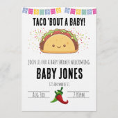 taco 'bout a baby! baby shower invitation 招待状 (正面)