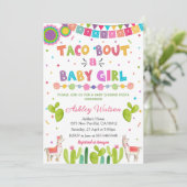 Taco 'Bout a Baby Girl Shower Invitation 招待状 (スタンド正面)