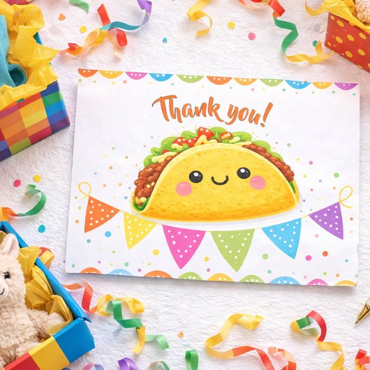 Taco bout a Baby Shower サンキューカード