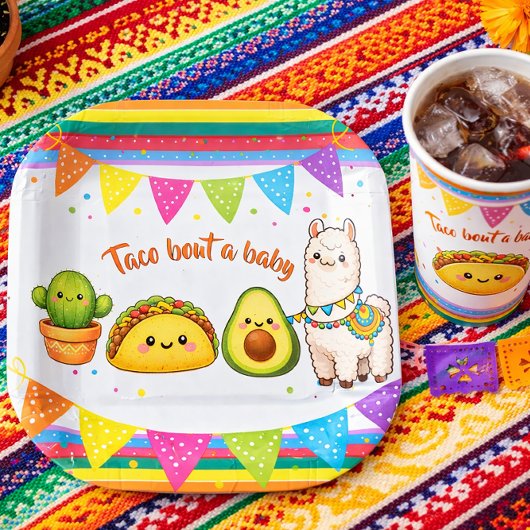 Taco bout a Baby Shower ペーパープレート