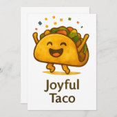 Taco 'Bout a Party Cute Fiesta Birthday Invitation 招待状 (正面/裏面)