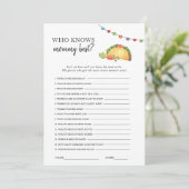 Taco bout Baby Shower game  招待状 (スタンド正面)