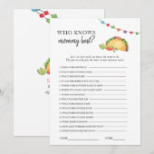 Taco bout Baby Shower game  招待状 (正面/裏面)