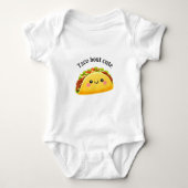 Taco bout cute - taco theme clothing for baby ベビーボディスーツ (正面)