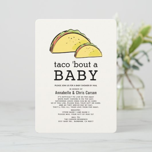 Taco Bout Fiesta Baby Shower by Mail 招待状 (スタンド正面)