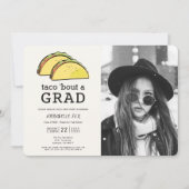 Taco Bout GRADフォト金ゴールド卒業パーティー 招待状 (正面)