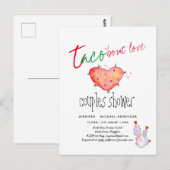 TACO BOUT LOVEバジェットモダンカップルSHOWER FIESTA ポストカード (正面/裏面)