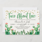 Taco Bout Love サボテン ブライダルシャワーの招待状 招待状 (正面)