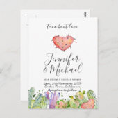 Taco Bout Love - モダンおもしろいフィエスタウェディングカンスメント ポストカード (正面/裏面)