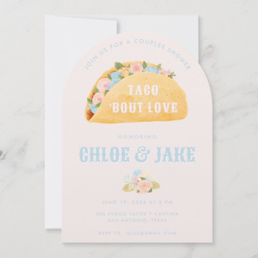 Taco 'Bout Love Couple's Shower Invitation 招待状 (正面)