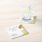 Taco bout Love Mexican Couples Shower スクエアペーパーコースター (インサイチュ)