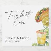 Taco bout Love Mexican Couples Shower リキュールボトルラベル (シングルラベル)