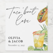 Taco bout Love Mexican Couples Shower ワインラベル (シングルラベル)