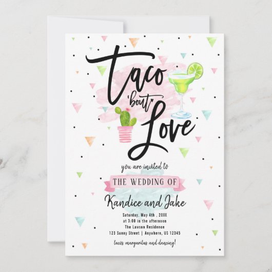 Taco Bout Love Wedding Invitation 招待状 (正面)