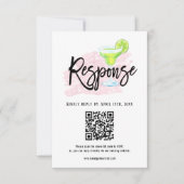 Taco Bout Love Wedding RSVP Card with QR Code (正面)
