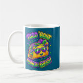 Taco Bout Mardi Gras Fat Tuesday Funny Mexican Foo コーヒーマグカップ (左)