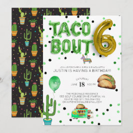 Taco Bout Six | 6歳の誕生日招待状 招待状