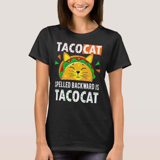 Taco CatのスペルはTacocat Cinco De Ma Tシャツ (正面)