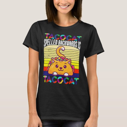 Taco CatのスペルはTacocat Cinco De Ma Tシャツ (正面)