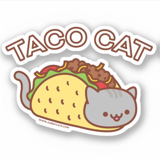 TACO CATステッカー – "TACOCAT" シール (正面)