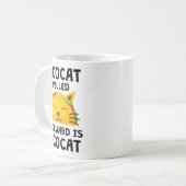 「Taco Cat」を逆から読んでも「Taco Cat」面白い引用 コーヒーマグカップ (正面左)