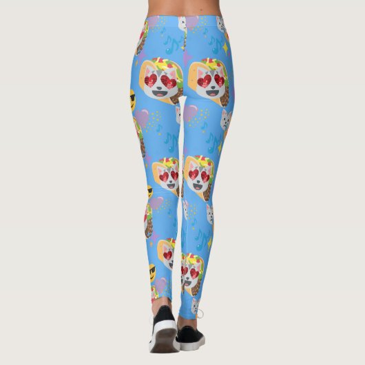 taco cat emoji leggings レギンス (裏面)