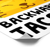 Taco Cat Spelled Backwards Is Taco Cat Funny Quote ポスター (角)