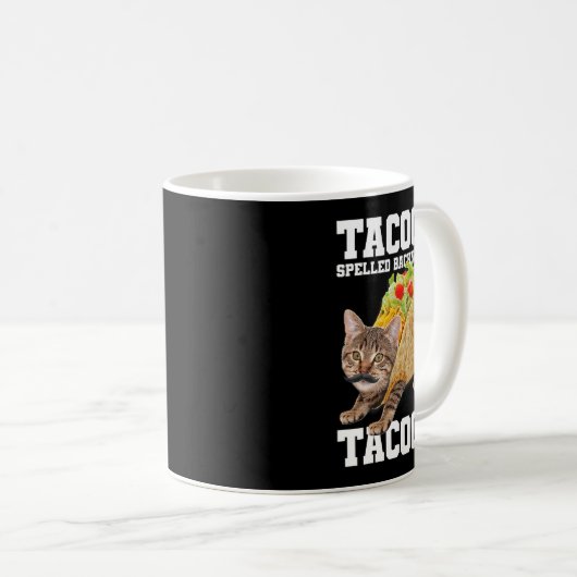 Taco Cat Spelling BackwardsはTacocatミーム間抜けC コーヒーマグカップ (正面右)
