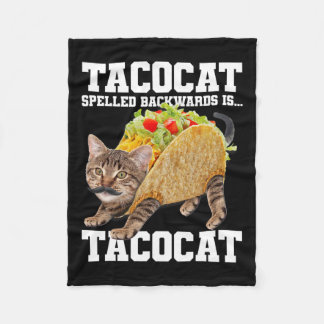 Taco Cat Spelling BackwardsはTacocatミーム間抜けC フリースブランケット