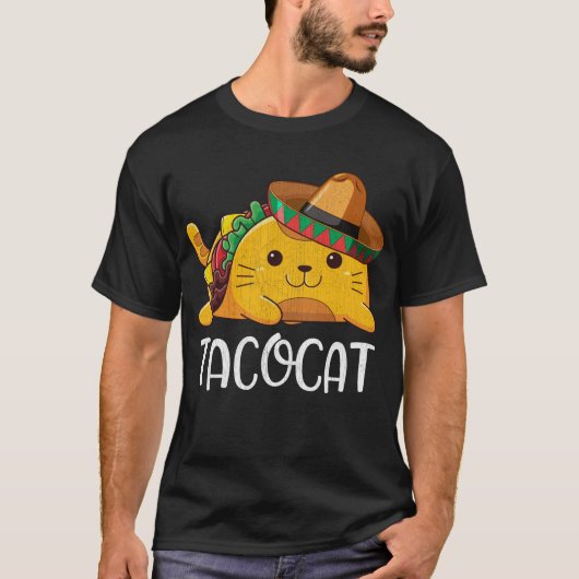 Taco Cat Tacocat Funny Mexican Cinco De Mayo Tシャツ (正面)