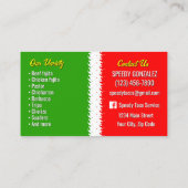 Taco Catering Service Business Cards 名刺 (裏面)