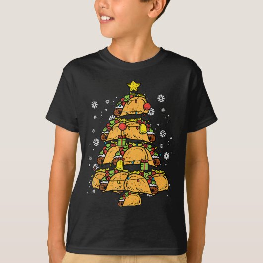 Taco Christmas Tree Xmas Mexican Food  Tシャツ (正面)