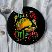 Taco De Mayo Cinco De Mayoメンズメキシコ料理 缶バッジ (インサイチュ)