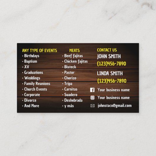 Taco Dervice名刺 名刺 (裏面)