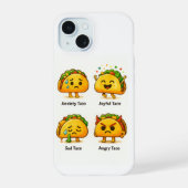 Taco Feelings Funny Four Moods of Tacos iPhone Cas iPhone 15ケース (裏面)