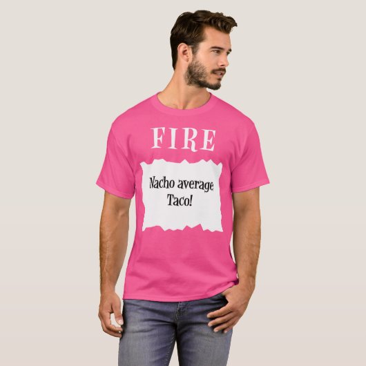 Taco Fire Sauce Packet Halloween Nacho Average Tac Tシャツ (正面フル)