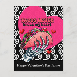 Taco Hearts Valentines Day Postcard ポストカード