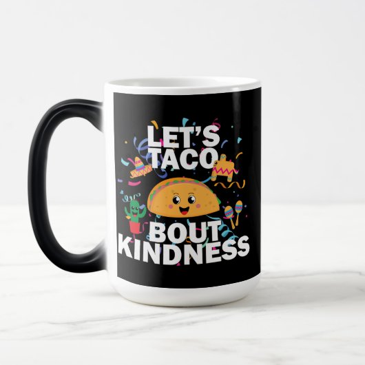 Taco Kindness – Fun Positive Food Art Design モーフィングマグカップ (左)