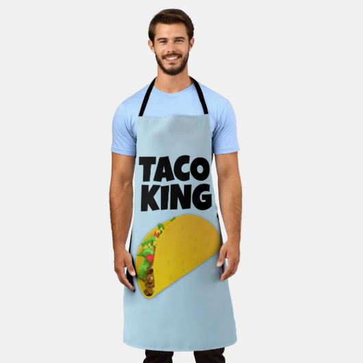 TACO KING パパ キッチン エプロン (着用した状態)