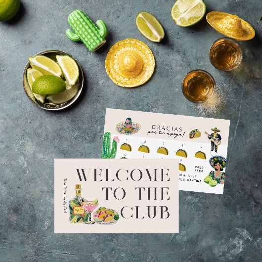 Taco Loyalty Card | Fiesta Rewards Punch Card 名刺