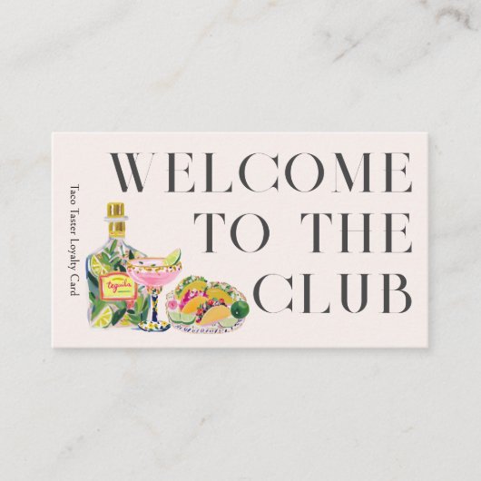 Taco Loyalty Card | Fiesta Rewards Punch Card 名刺 (正面)