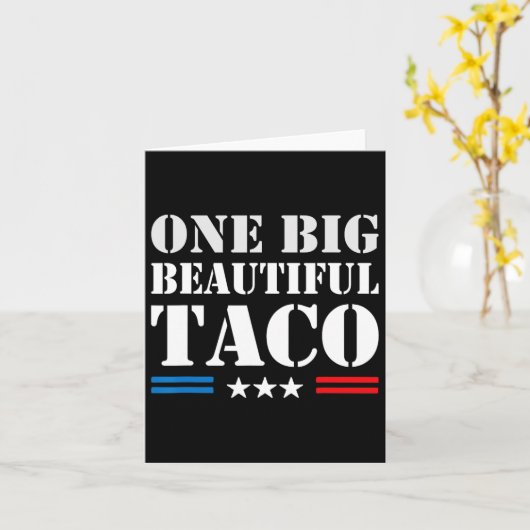 Taco Nickname Meme - One Big Beautiful Bill Funny  カード (黄色い花)