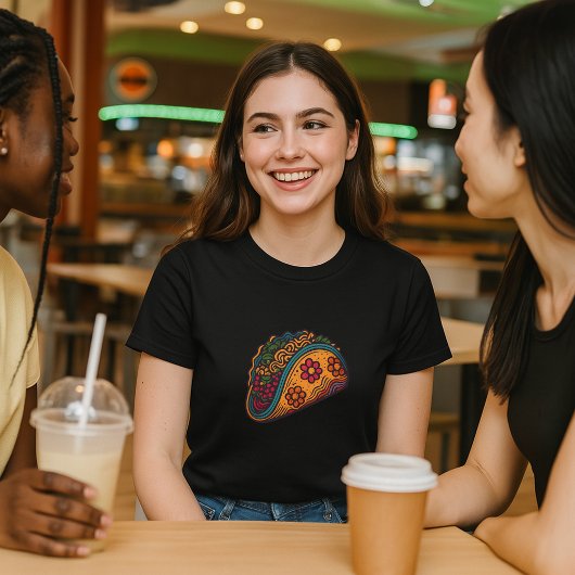 Taco Retro Psychedelic Art Tシャツ